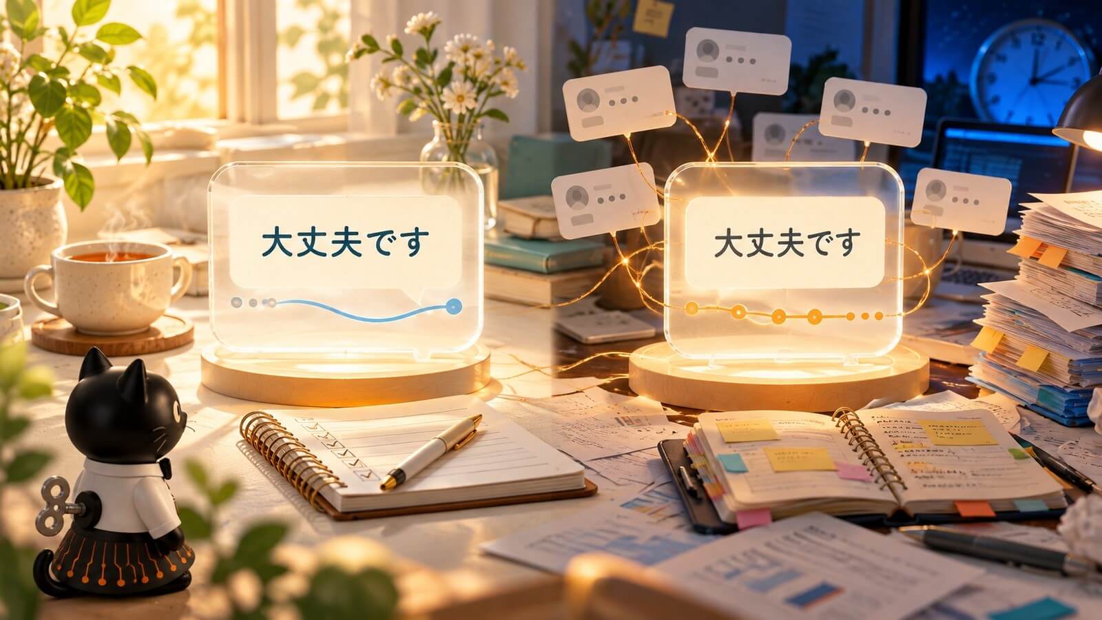 平たい光感受性の組織から、くぼみやレンズを持つ目への変化を表したイメージ