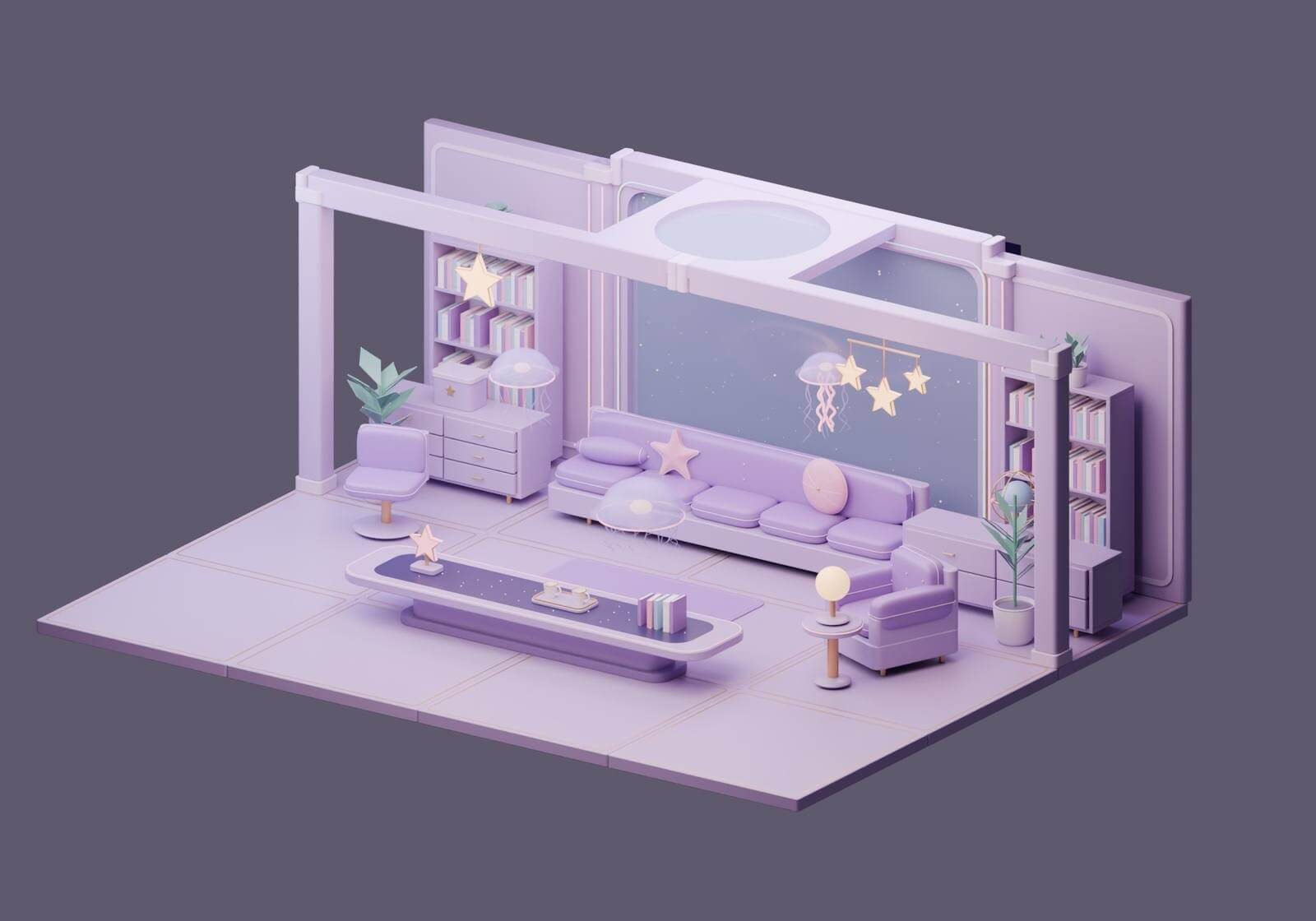 mimiに作ってもらった3Dのお部屋